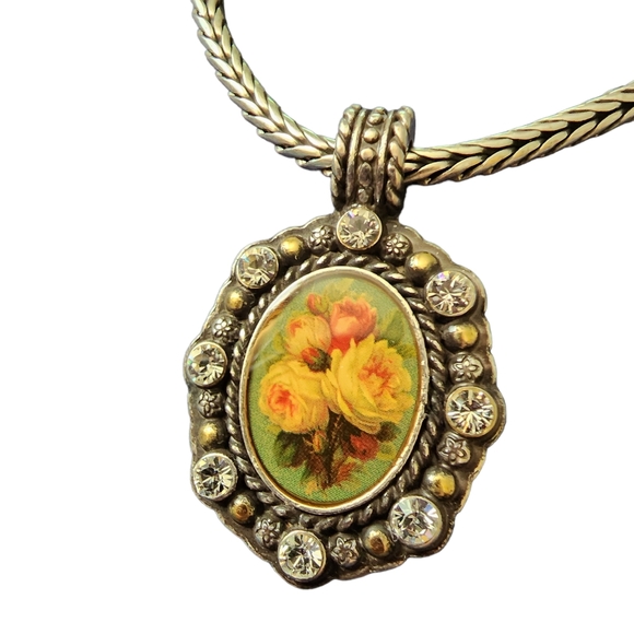 BRIGHTON Retired Silver Flower Victorian Bracelet - Picture 2 of 5